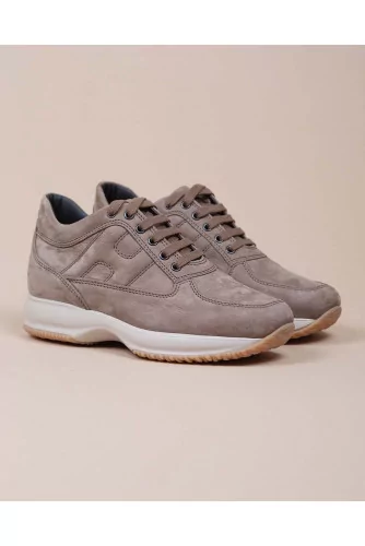 Achat Interactive - Nubuck sneakers with stitched and padded H - Jacques-loup