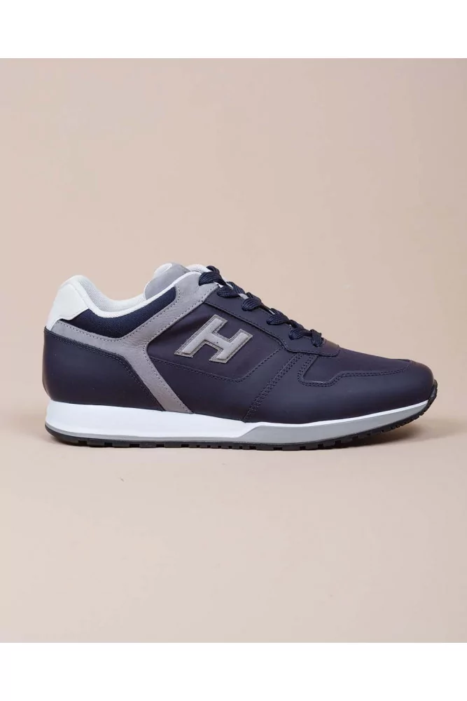 H321 - Calf leather and textile sneakers