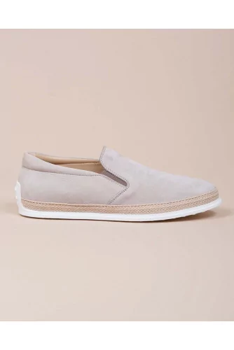 Pantofola - Nubuck leather slip-on with rope sole