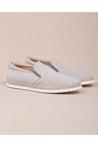 Pantofola - Nubuck leather slip-on with rope sole