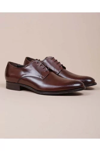Achat Leather derby shoes with floral design - Jacques-loup