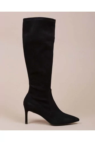 Vanessa - Bottes en veau-velours stretch 75