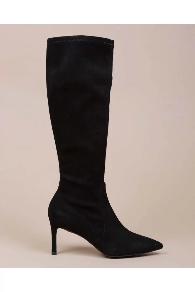 Vanessa - Bottes en veau-velours stretch 75