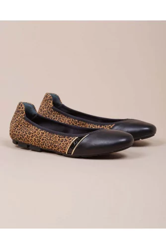 Wrap - Nappa and calf leather ballerinas leopard print 20