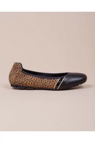 Wrap - Nappa and calf leather ballerinas leopard print 20