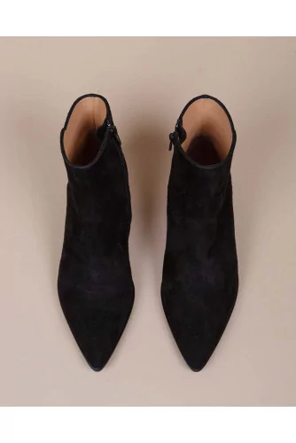 Split leather boots texane style and pointed tip 50