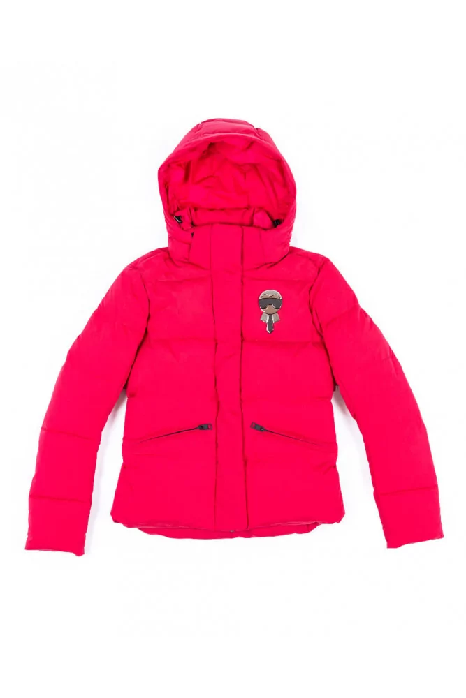 Blouson Fendi rouge avec broche Karlito 36 rouge
