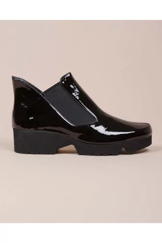 Achat Patent leather boots with elastics on sides 40 - Jacques-loup