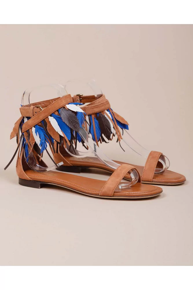 Tods leather sandals online