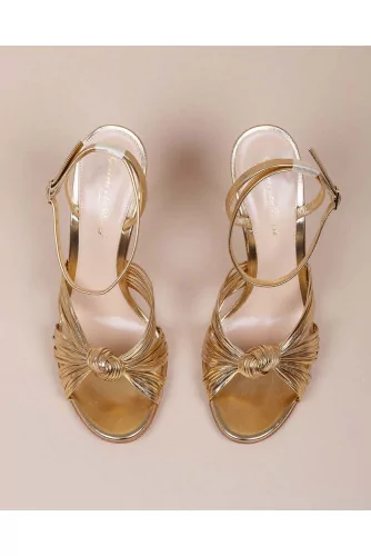 Portia - Nappa leather sandals with knotted straps 105mm