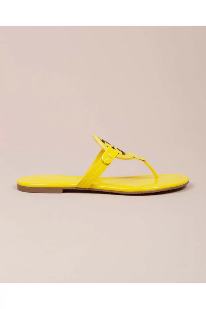 Miller - Leather flip-flops with decorative logo