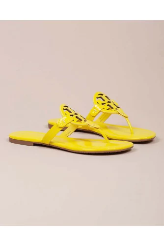 Achat Miller - Leather flip-flops with decorative logo - Jacques-loup