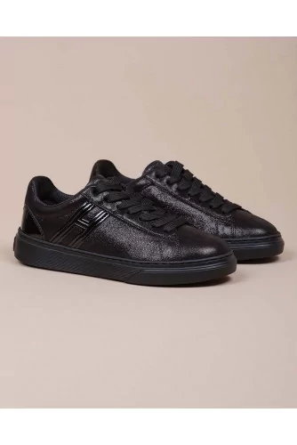 Cassetta - Calfskin sneakers with shiny print