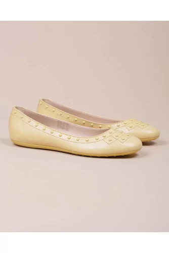 Achat Leather ballerinas with studs design - Jacques-loup