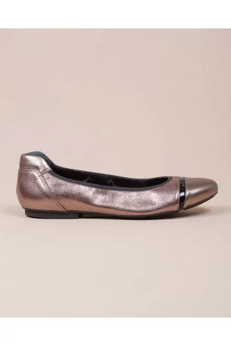 Wrap - Two-toned leather ballerinas