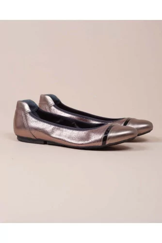 Wrap - Two-toned leather ballerinas
