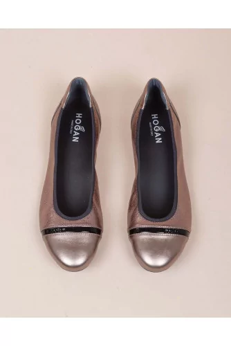 Wrap - Two-toned leather ballerinas