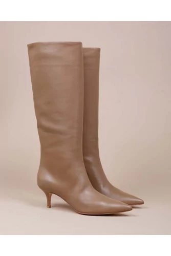 Suzan - Nappa leather boots with pointed tip