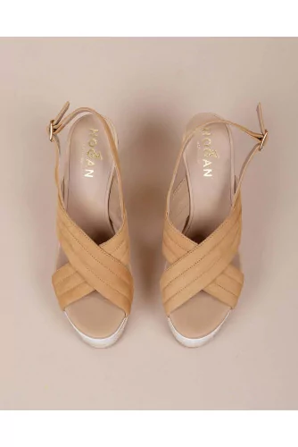 Zeppa - Platform sandals made of leather and cork