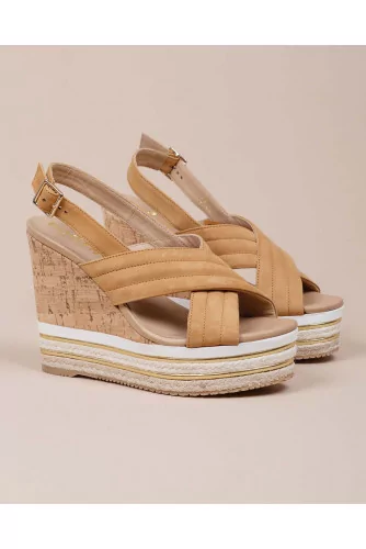 Zeppa - Platform sandals made of leather and cork