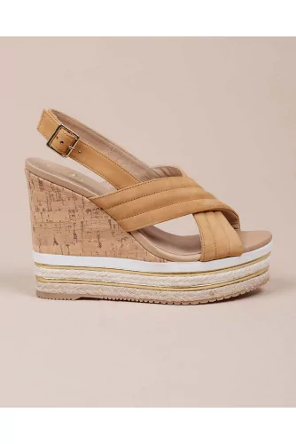 Achat Zeppa - Platform sandals made of leather and cork - Jacques-loup