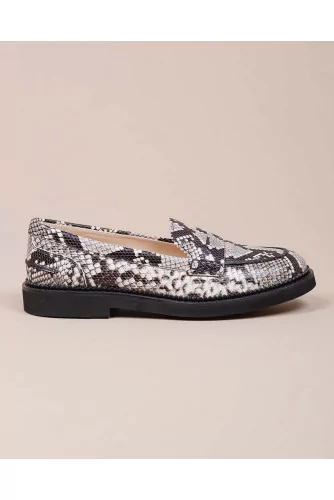 Fondo Gomma - Python moccasin with eco-friendly microfibers