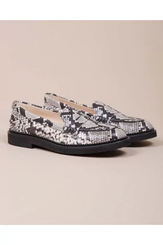 Fondo Gomma - Python moccasin with eco-friendly microfibers