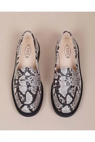 Fondo Gomma - Python moccasin with eco-friendly microfibers