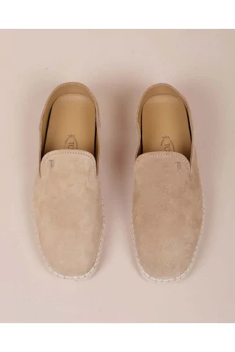 Pantofola - Rope and suede slip-on with smooth buttress