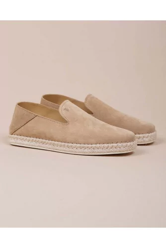Pantofola - Rope and suede slip-on with smooth buttress