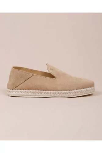 Pantofola - Rope and suede slip-on with smooth buttress