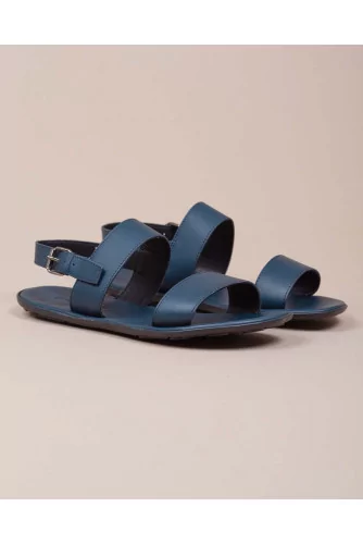 Nappa leather sandals large strips