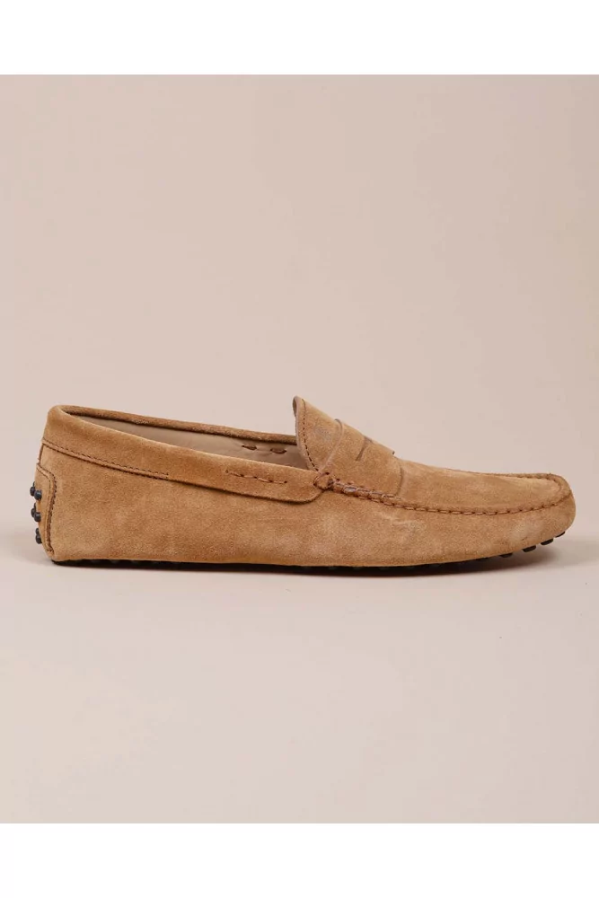 Gomini - Suede moccasin with decorative penny strap