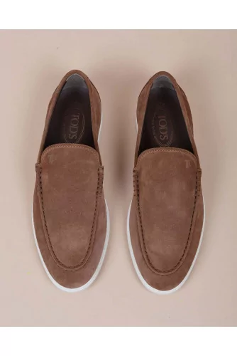 Pantofola Casual Business - Split leather moccasins with light outer sole