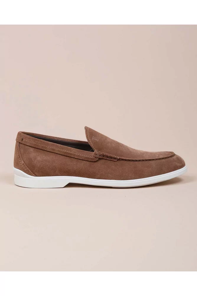 Pantofola Casual Business - Split leather moccasins with light outer sole