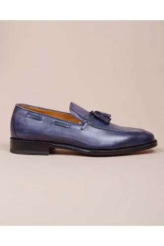 Achat Patinated leather moccasins with tassels - Jacques-loup