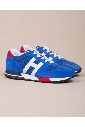Running H86 - Calf leather sneakers with colored outer sole