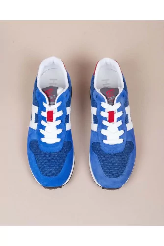 Running H86 - Calf leather sneakers with colored outer sole