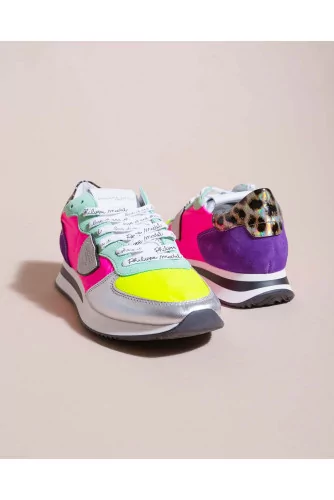 Tropez X - Leather and nylon sneakers with vivid colors