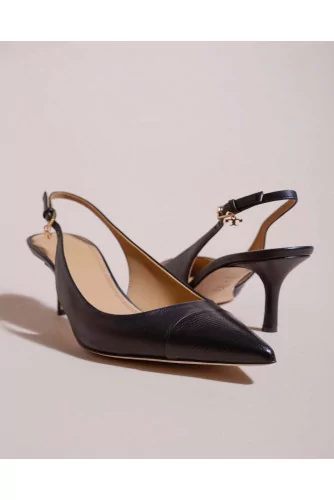 Penelope - Leather pumps with toe-cap