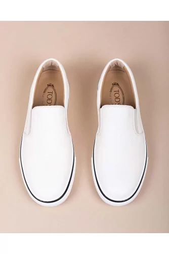 Achat Cassetta Casual -  - Grained leather slip-ons with elastics - Jacques-loup