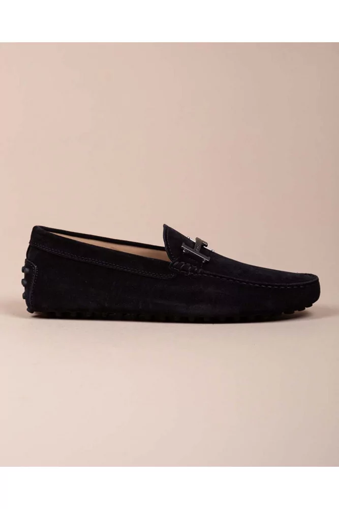 Gommini Doppia T - Split leather moccasins with metallic bit