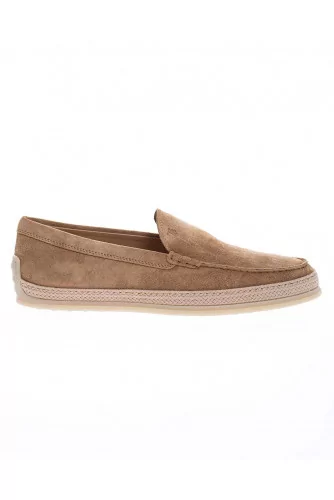 Pantofola - Split leather moccasins with weaving