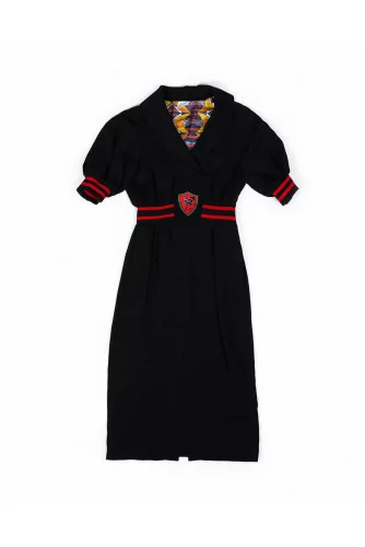 Robe Stella Jean noir et rouge