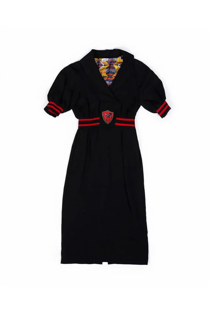 Robe Stella Jean noir et rouge 36 noir