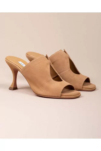 Sexy Thing - Suede mules with waterdrop design 80