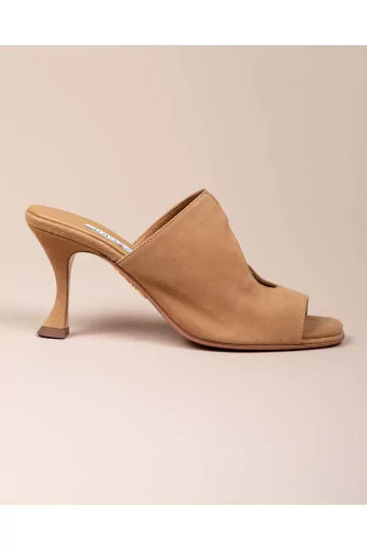 Sexy Thing - Mules en suede avec découpe 80