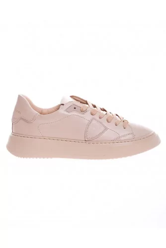 Achat Temple - Leather sneakers with metal plate on shoelaces - Jacques-loup