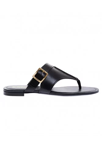 Achat Calf leather toe thong sandals with buckle - Jacques-loup
