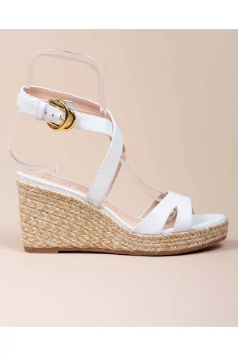 Zuzu - Platform heel sandals nappa leather and rope 80